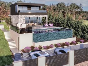 Villa in Labin/Istrien mit Infinity-Pool und fantastischem Meerblick
