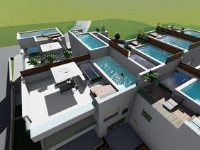 Haus mit Pool auf der Dachterrasse