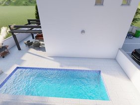 Haus mit Pool, Dachterrasse und Meerblick
